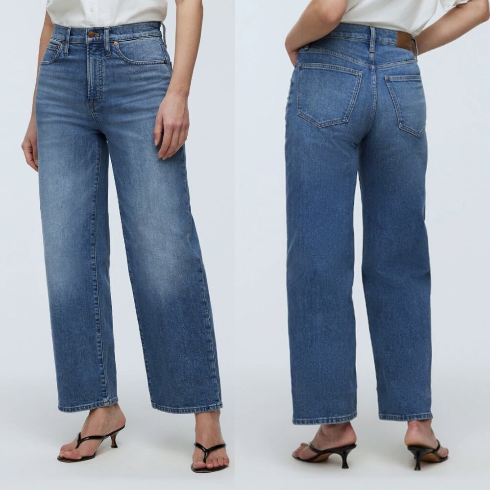 Madewell The Petite Perfect Vintage Wide-Leg Jean in Morea Med Blue Wash, sz 23P